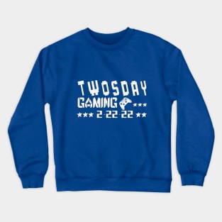 Twosday gaming lovers 2 22 2022 Crewneck Sweatshirt